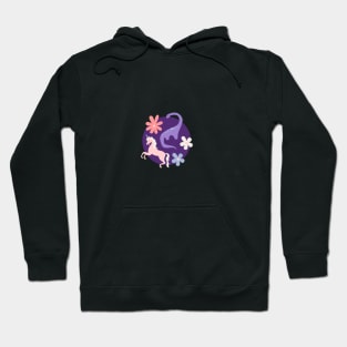 Dinosaurs and Unicorns on Purple Hoodie